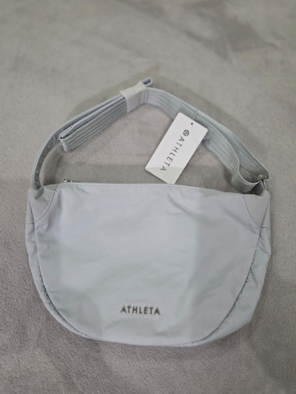 Athleta Pale Gray Crossbody Bag